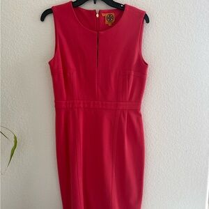 Red/Salmon Sleeveless Tory Burch Dress